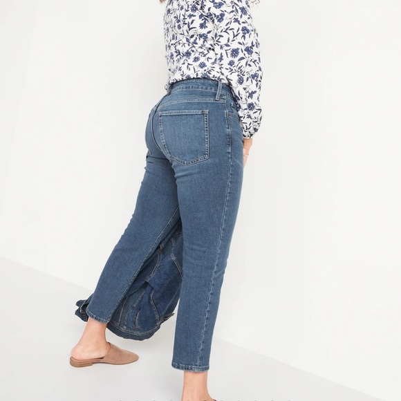 Old Navy Denim - OLD NAVY O.G. Straight High Rise Secret-Slim Pockets Jeans Size 14